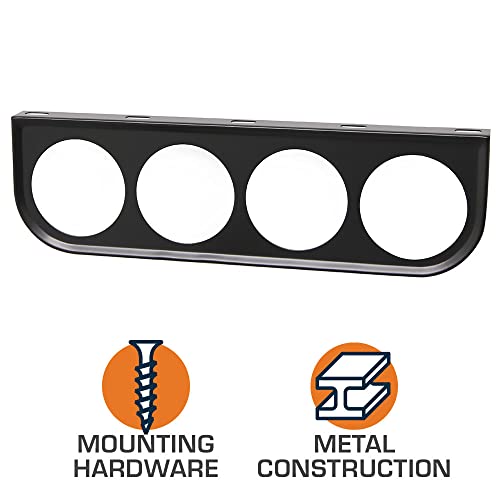 GlowShift Universal Black Quad Gauge Mounting Bracket Pod Holder