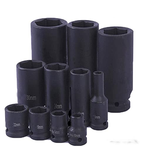 1/2 Inch Driver Impact Socket 21mm Hub Nut Hexagon Ratchet Wrench Socket 8cm Height For Ratchets Air Pneumatic Wrenches - size: 21mm