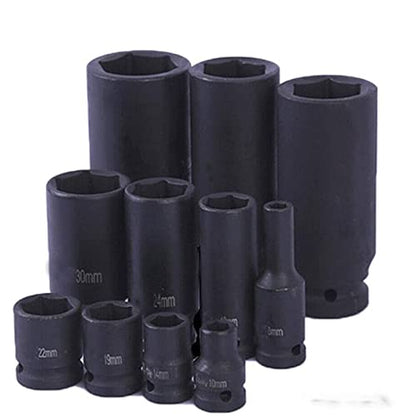 1/2 Inch Driver Impact Socket 21mm Hub Nut Hexagon Ratchet Wrench Socket 8cm Height For Ratchets Air Pneumatic Wrenches - size: 21mm