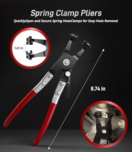 Automotive Disconnect Tool Set 8 Pcs, Auto Disconnect Pliers Kit Car Electrical Connector Wiring Harness Clip Removal Tool Relay Puller for Car Wiring & Fuel Line System Maintenance. - size: 8 PCS - 011