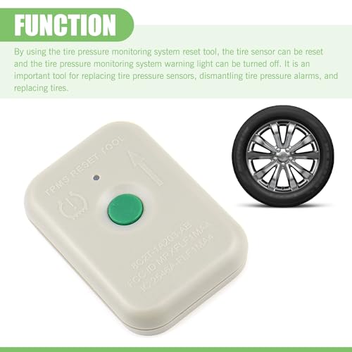 TPMS Relearn Tool, Automotive Tire Pressure Monitor Sensor Activation Reset Tool, Pressure Monitor System Reset Tool Replacement TPMS19, Compatible with Ford Cars (White)