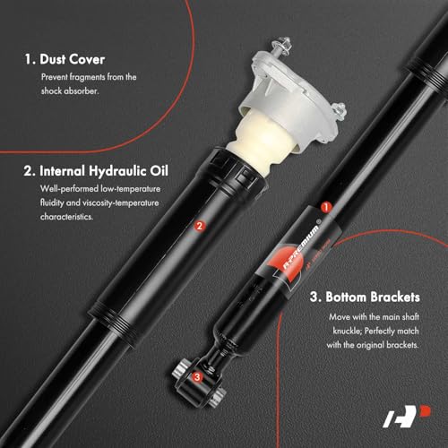 A-Premium Rear Shock Absorbers, Set of 2 - Compatible with Mercedes-Benz