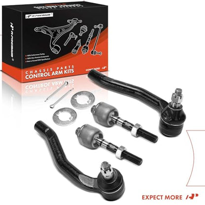 A-Premium Front Inner & Outer Tie Rod End Kit Fix Uneven Tire Wear