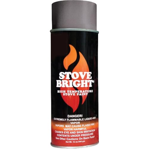 Stove Bright High Temp Spray Paint, Metallic, Up To 1200 Degrees, 12 Ounce (Pack of 1), 6201 - Charcoal - color: 6201 - Charcoal
