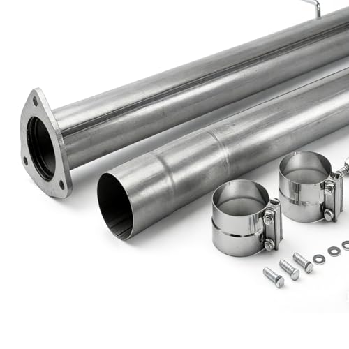 Stainless Steel Exhaust Pipe Kit for 2013-2018 Ram 2500 3500 Cummins 6.7L Turbo Diesel 4" Powerstroke Diesel - size: for 2013-2018 Ram 2500 3500
