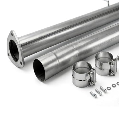 Stainless Steel Exhaust Pipe Kit for 2013-2018 Ram 2500 3500 Cummins 6.7L Turbo Diesel 4" Powerstroke Diesel - size: for 2013-2018 Ram 2500 3500