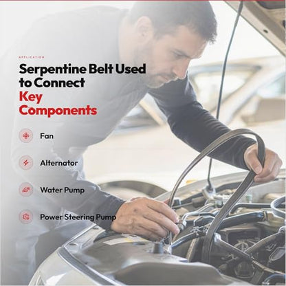 K060714 Serpentine Drive Belt Compatible with Chevy Silverado - size: 6PK1814-1814mm
