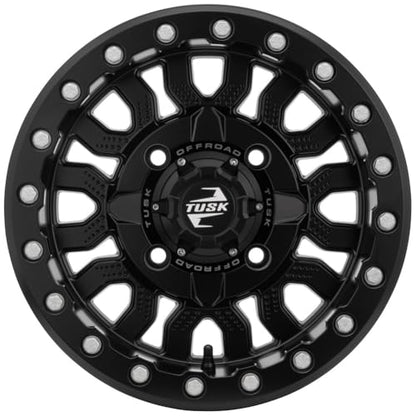 Tusk 4/156 Fremont Beadlock Wheel 15x7 4.0 + 3.0 Matte Black Compatible with POLARIS RZR Trail/XP/ProXP/General/Ranger KAWASAKI KRX/Ridge/Mule Pro YAMAHA RMAX/YXZ - color: Matte Black, size: Offset 4.0 + 3.0