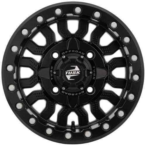 4/156 Tusk Fremont Beadlock Wheel 15x7 Compatible with Polaris RZR XP Turbo 2016-2026 /Yamaha YXZ 1000 2019-2026 (Matte Black, Offset 5.0 + 2.0) - color: Matte Black, size: Offset 5.0 + 2.0