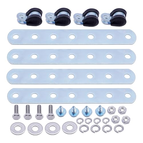 253 Transmission Oil Cooler Mounting Bracket Kit,Universal 253 Metal Mounting Bracket Kit for Oil Cooler,Electric Fan