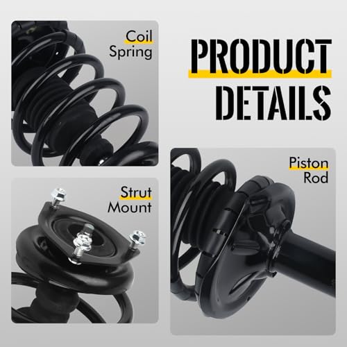 KUSATEC Front Pair Complete Struts Shock Absorber 172106 172105
