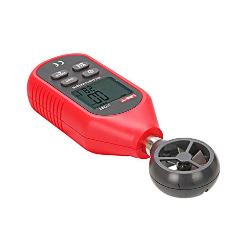 UNI-T UT363 Handheld Anemometer Wind Speed Meter Wind Chill Air Temperature Gauge -14°F to 122°F (-10°C to 50°C) with LCD Backlit Max/Avg Data Hold - size: UT363