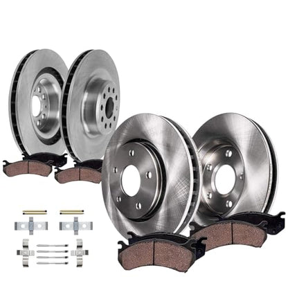 Detroit Axle - 8pc Brake Kit for 2016 Tesla Model S - size: 8PR53521/KIT