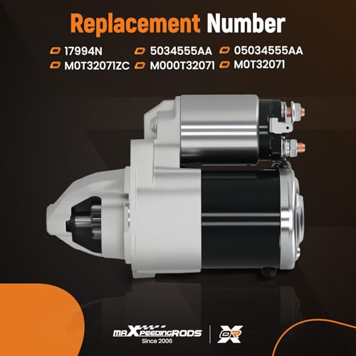 maXpeedingrods Starter Motor 17994N for Chrysler Sebring 2007-2010 - style: 17994N