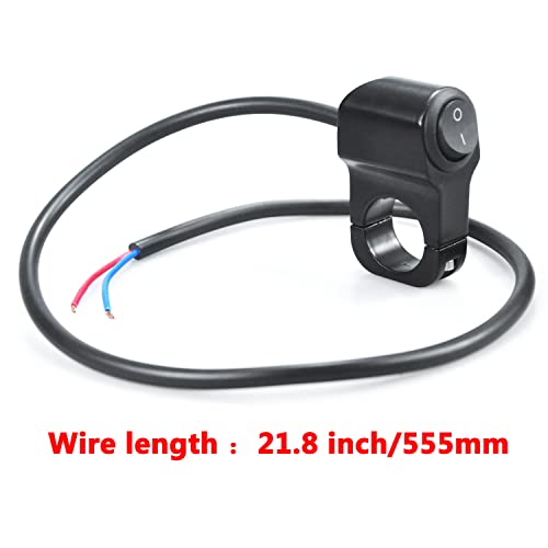 HOLATO 7/8'' Handlebar On Off Toggle Switch for 12v ATV Motorcycle Dirt Bike Motorized Bicycle Mini Bike Scooters Ebike Led Headlight Running Light Electrical System Aluminum Alloy Waterproof 1 Pcs