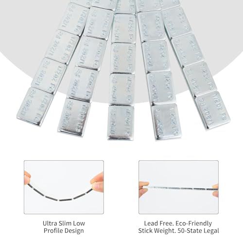 Eisen Stick on Adhesive Wheel Weights, 1/2oz, 144pcs, Grey, Zinc