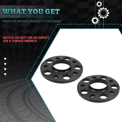 IRONTEK 5x112mm Wheel Spacers Compatible or Mercedes-Benz W204 W208 W209(Rear) W216(Rear) AMG C-Class CLK55 CLK320, CLK430 CL500 CLK550,Forged 5 Lug Tuning 12mm Hub Bore 66.56mm 2PCS - size: 5x112-2PCS