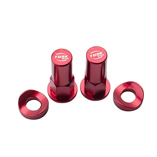 TUSK Rim Lock Nut/Spacer Kit Red - color: Red