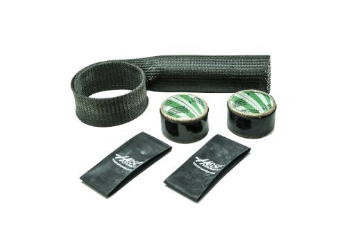 Hose Candy 309050005 Black Carbon Fiber Upper Radiator Hose Skin Kit with Black Heat Shrink - color: Black