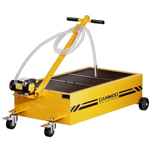 CAMMOO 25 Gal Electric Oil Drain Pan with Pump, Yellow - color: Yellow
