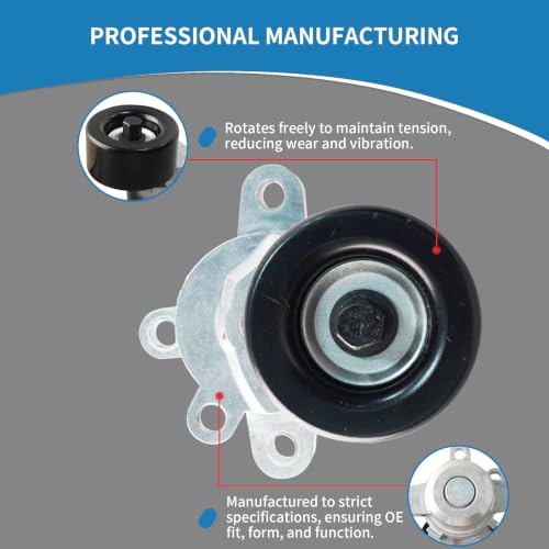 39155 Engine Belt Tensioner Serpentine Belt Drive Idler Pulley Kit - size: 90K-39155
