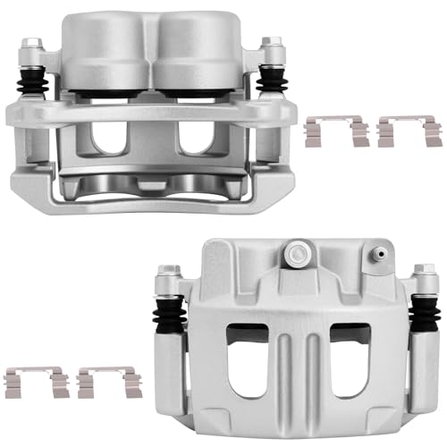 SCITOO 18B4950 18B4951 Front Left & Right Disc Brake Calipers With Bracket - size: Front[18B4950 & 18B4951]Silver