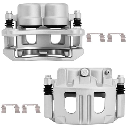 SCITOO 18B4950 18B4951 Front Left & Right Disc Brake Calipers With Bracket - size: Front[18B4950 & 18B4951]Silver