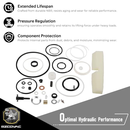 20/22 Ton Air-Hydraulic Bottle Jack Master Repair Kit, Pneumatic & Manual Bottle Jack Seal Kit