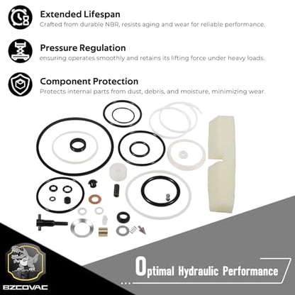 20/22 Ton Air-Hydraulic Bottle Jack Master Repair Kit, Pneumatic & Manual Bottle Jack Seal Kit