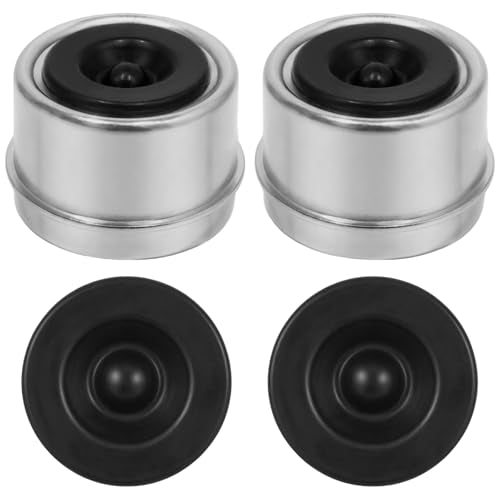 2pcs 2.72" Trailer Axle Wheel Hub Dust Caps, Bearing Center Replacement Trailer Cup,Trailer Hub Grease Cap with 4 Rubber Plugs Fit for Most 7000 to 8000 Ib Axles Dexter EZ Lube - color: 2PCS 2.72"