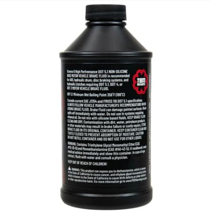 TBM DOT 5.1 Extreme 6 High Temp Brake Fluid 1 Pint 7-0102