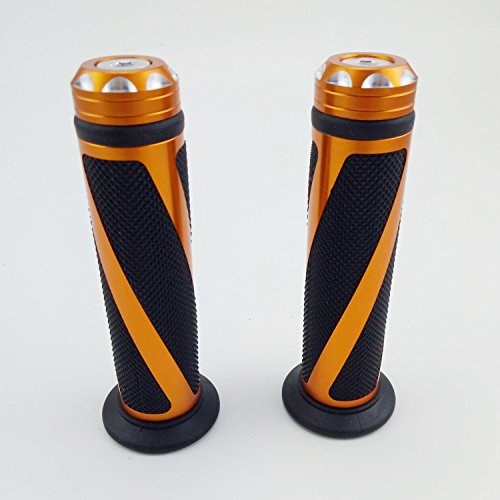 Universal Motorcycle Rubber Gel Handlebar Hand Grips for 7/8" Bar End Handle Bars Sports Bikes - color: Golden