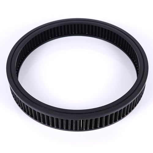 14"x2" Round Air Cleaner Filter Element High Flow (Black) - size: 14" x 2" Black