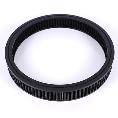 14"x2" Round Air Cleaner Filter Element High Flow (Black) - size: 14" x 2" Black