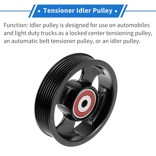 1 Pc Drive Belt Idler Pulley for Toyota RAV4 2006-2008,for Toyota Corolla 2009-2012 Iron Black Serpentine Tensioner Pulley Idler