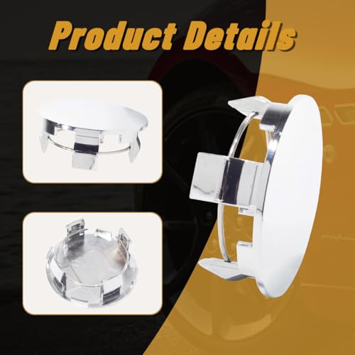 4Pcs 2.52in / 64mm Chrome Center Caps 2.11in ID Snap-On - size: OD 64MM , ID 53.5MM