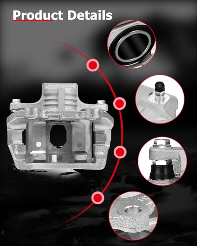 cciyu Rear Left Disc Brake Caliper Assembly w/Bracket 18B4804 - size: Rear Left[18B4804]