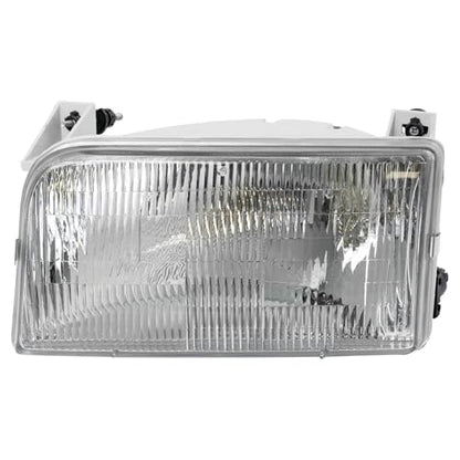 TRQ Driver and Passenger Side Headlight Assembly Set Chrome Housing - style: HLA95284