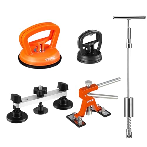 VEVOR 117 PCS Car Dent Puller Kit, Paintless Dent Repair Tool with Lifter, Slide Hammer & Suction Cup for Auto Body Dents, Hail Damage, Door Dings - size: 117pcs