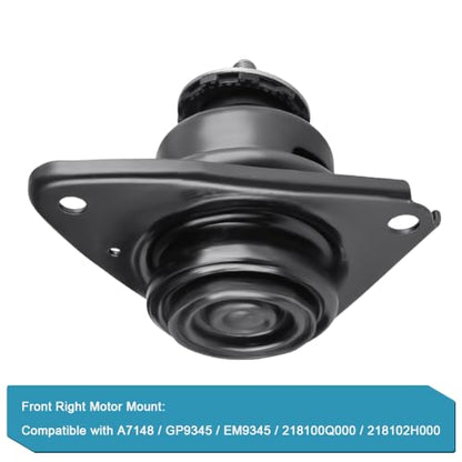 Engine Motor & Transmission Mount Kit Replacement for 2010-2013 Kia - size: 3PCS-Compatible with 2010-2013 Forte 2.0L& 2.4L