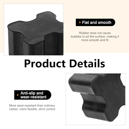 4 PCS Rubber Coil Spring Spacers, Front Suspension Lift Block Kit for 1" to 1.5 ", Shock Absorbing Anti-slip Spring Booster, Replacement for Most Cars SUVs Trucks (Black)