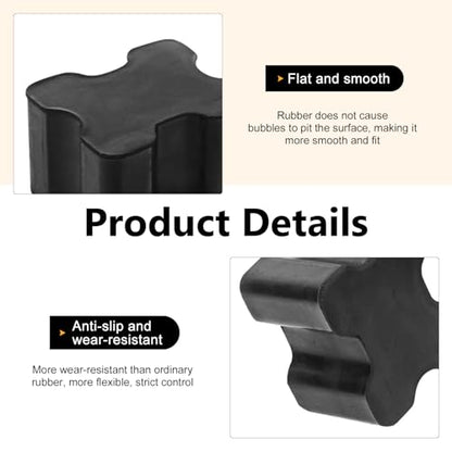 4 PCS Rubber Coil Spring Spacers, Front Suspension Lift Block Kit for 1" to 1.5 ", Shock Absorbing Anti-slip Spring Booster, Replacement for Most Cars SUVs Trucks (Black)