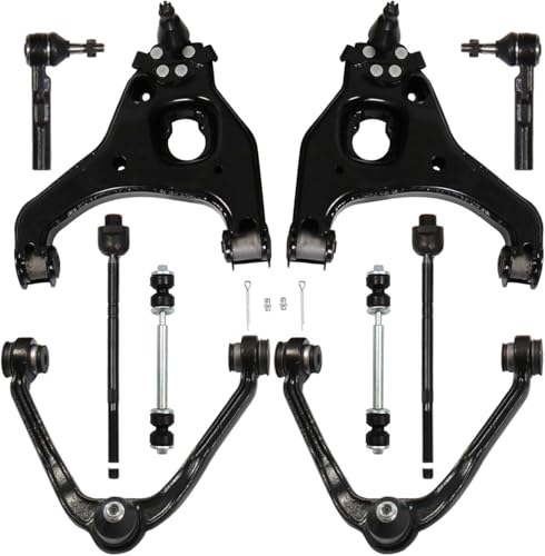 KUIPERAUTO 10PCS Front Suspension Kit Upper/Lower Control Arms Compatible with 1999-2006 GMC Sierra Chevrolet Silverado 1500 RWD Only - style: RWD Front Upper/Lower 10PCS