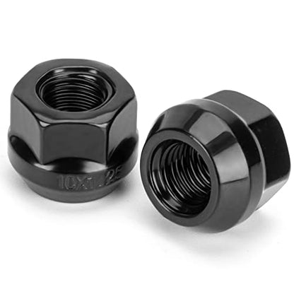 KSP M10x1.25 ATV Lug Nuts for Honda Rancher, 16pcs Black Open End Lug Nuts - color: Black, size: M10X1.25-Hex 17mm
