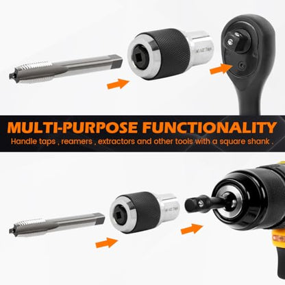 2PCS Tap Socket Set, 3/8" Drive Tap Holder for Tight Spaces