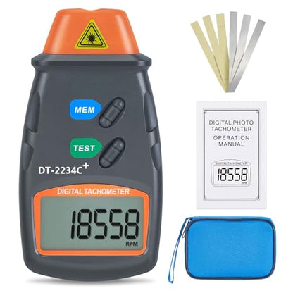 AGPtek® Professional Digital Laser Photo Tachometer Non Contact RPM Tach
