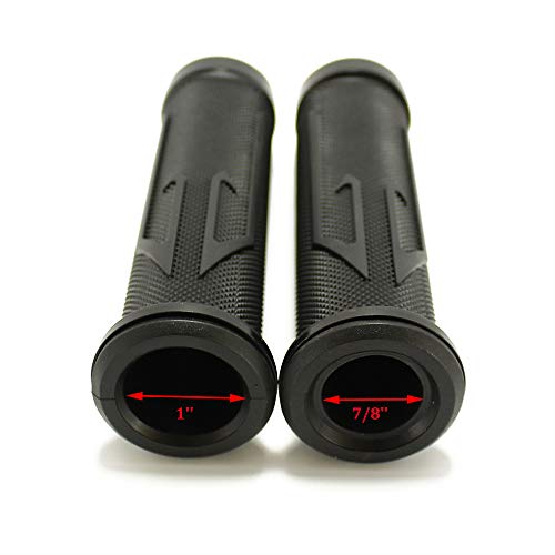 Black Motorcycle 7/8" Hand Grips Handle BAR Gel for Yamaha YZF 600 R1 R1M R6 R6S(Red) - color: Black