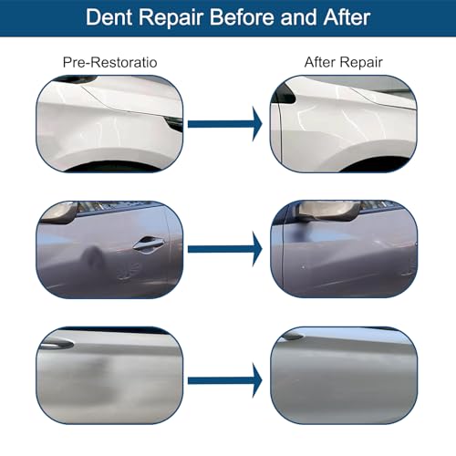 10 Pcs Dent Repair Kit - Dent Removal Tools, with Rubber Hammer & 9 Heads - size: Dent Puller Kit-10 Pack