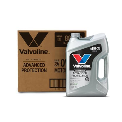 Valvoline Advanced Full Synthetic SAE 0W-20 Motor Oil 5 QT, Case of 3 - size: 5 QT, Pack of 3, style: Advanced Protection