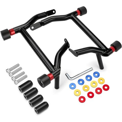 Rear Saddlebag Guard Crash Bar Bracket Kit Fit For Harley Touring Street Glide Road King Road Glide Electra Glide Ultra Limited CVO Black Motorcycle Bumpers 2009-2023 - size: 2009-2023 With End Sliders